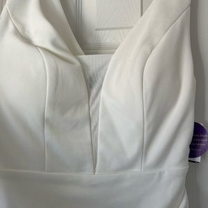 Long white evening gown